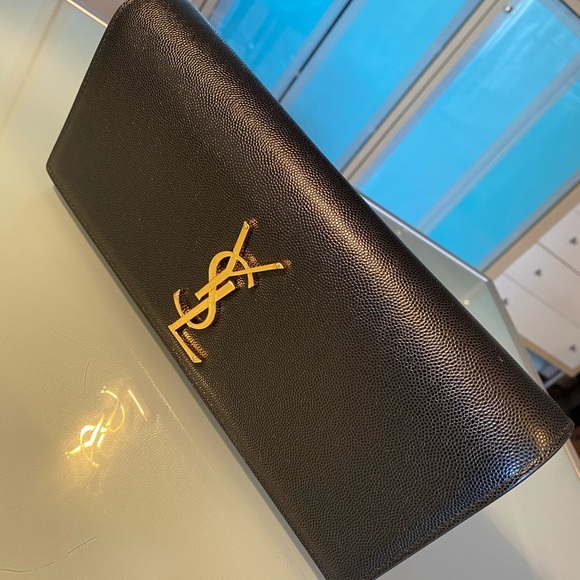 Saint Lauren Classic Mono Clutch 100% NEW - Picture 1 of 6